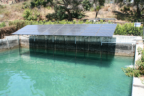 Water Reservoir Mounted Solar Array
